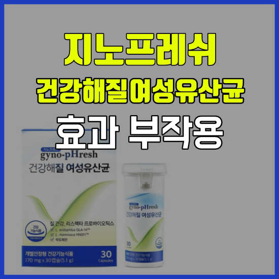 지노프레쉬 효능 건강해질 여성유산균 후기