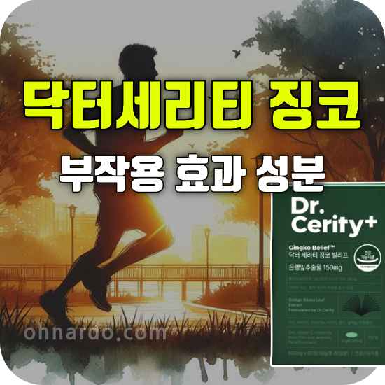 닥터세리티 징코빌리프 부작용 효능 혈압 혈당 영양제 성분