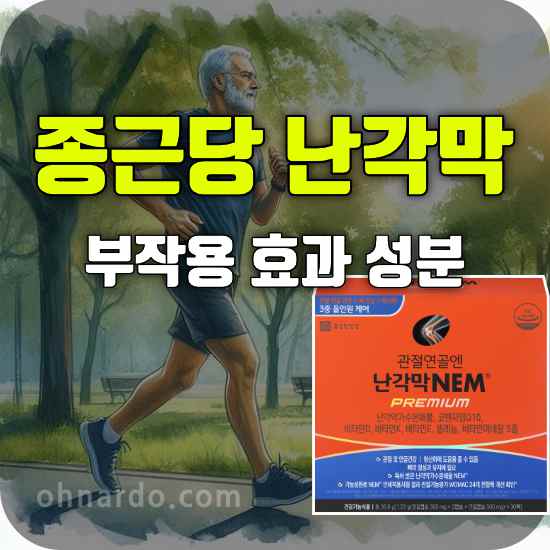 종근당 관절연골엔 난각막 NEM 프리미엄 효능 부작용
