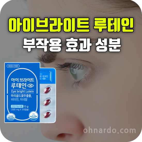 아이브라이트 루테인 부작용 효능 성분
