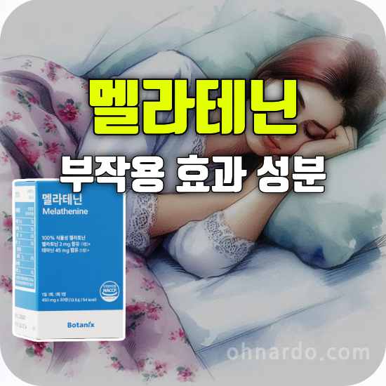 멜라테닌 부작용 효능 복용법 수면제