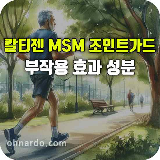 칼티젠 MSM 조인트가드 부작용 효능 복용법 성분